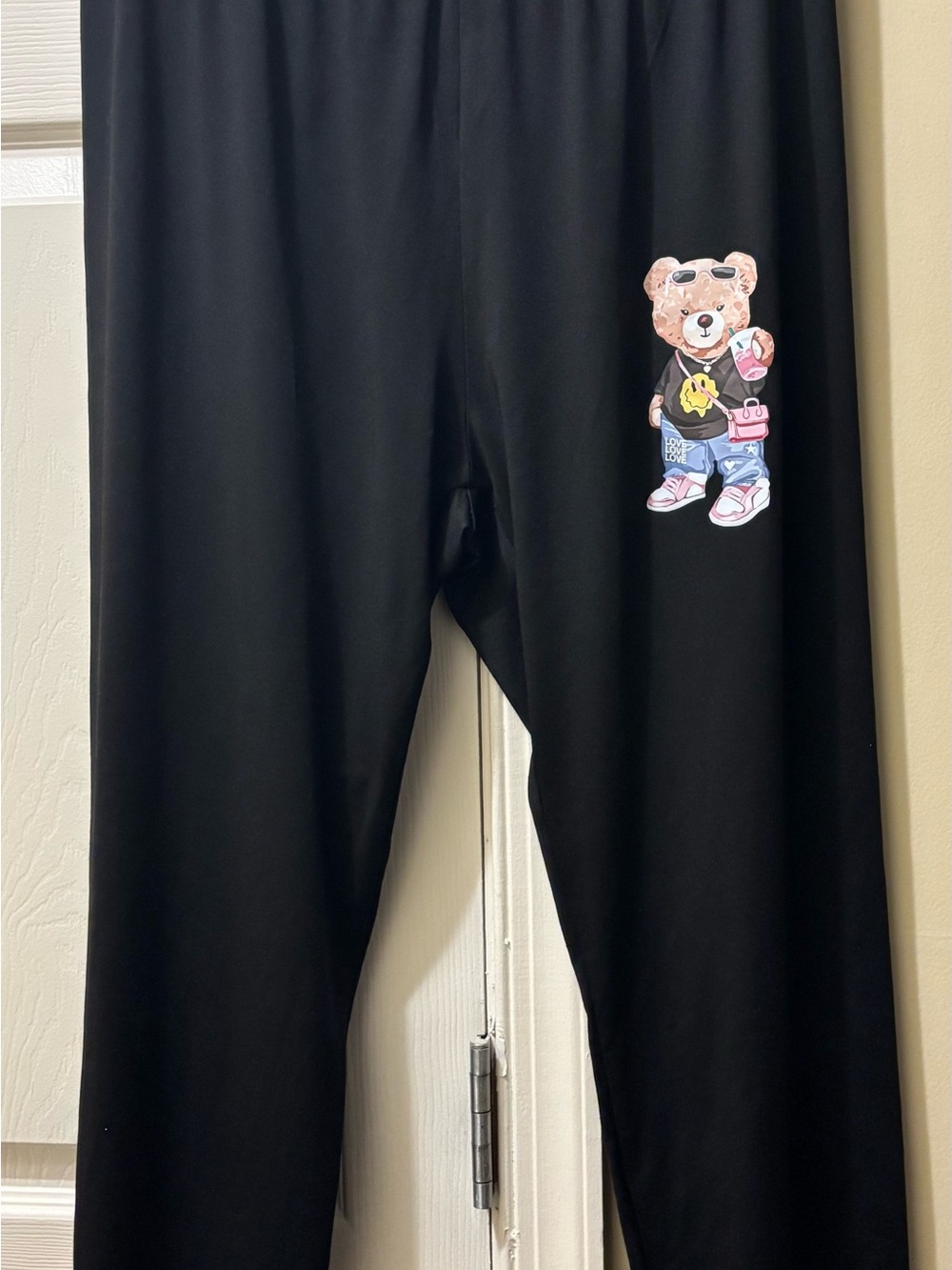 Women Streetwear Teddy Bear, Graphic Loungewear Pants Y2K Aesthetic Lounge 2xl
